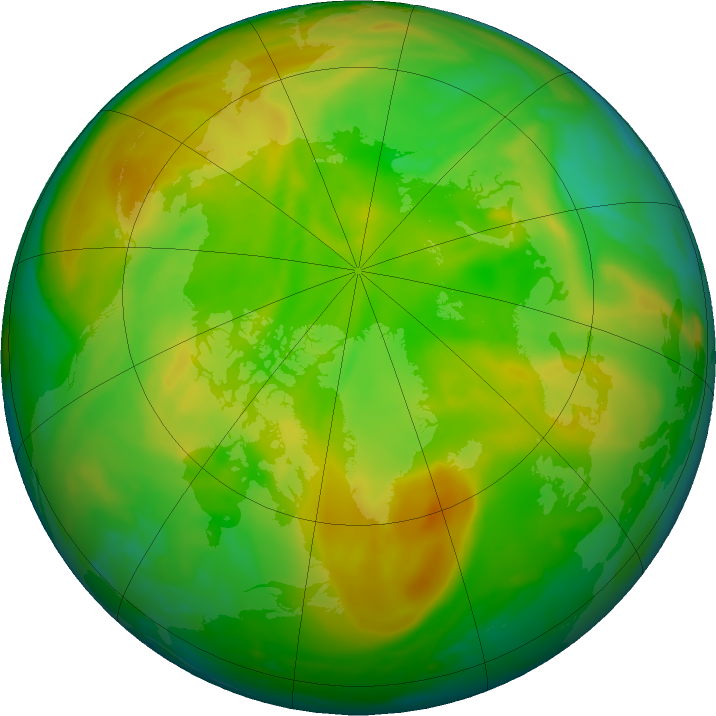 Arctic ozone map for 24 May 2020